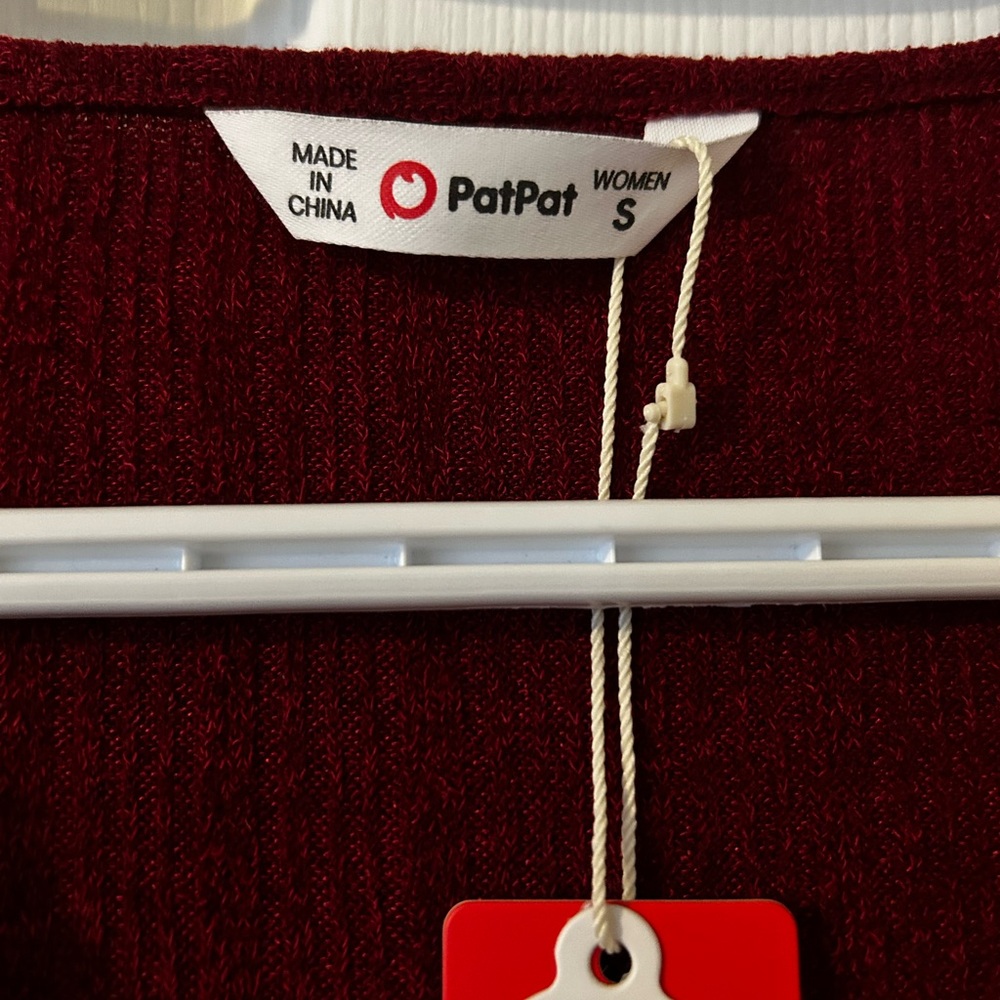 PatPat Deep Red Knit Top - Picture 2 of 5